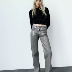 Zara Silver Flare Women's Jeans
